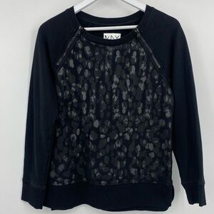 Marc New York Performance Sheer Cheetah Sweater S